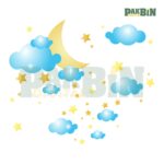 Cute Sun and Moon Clipart Collection with Stars & Clouds - Image 8